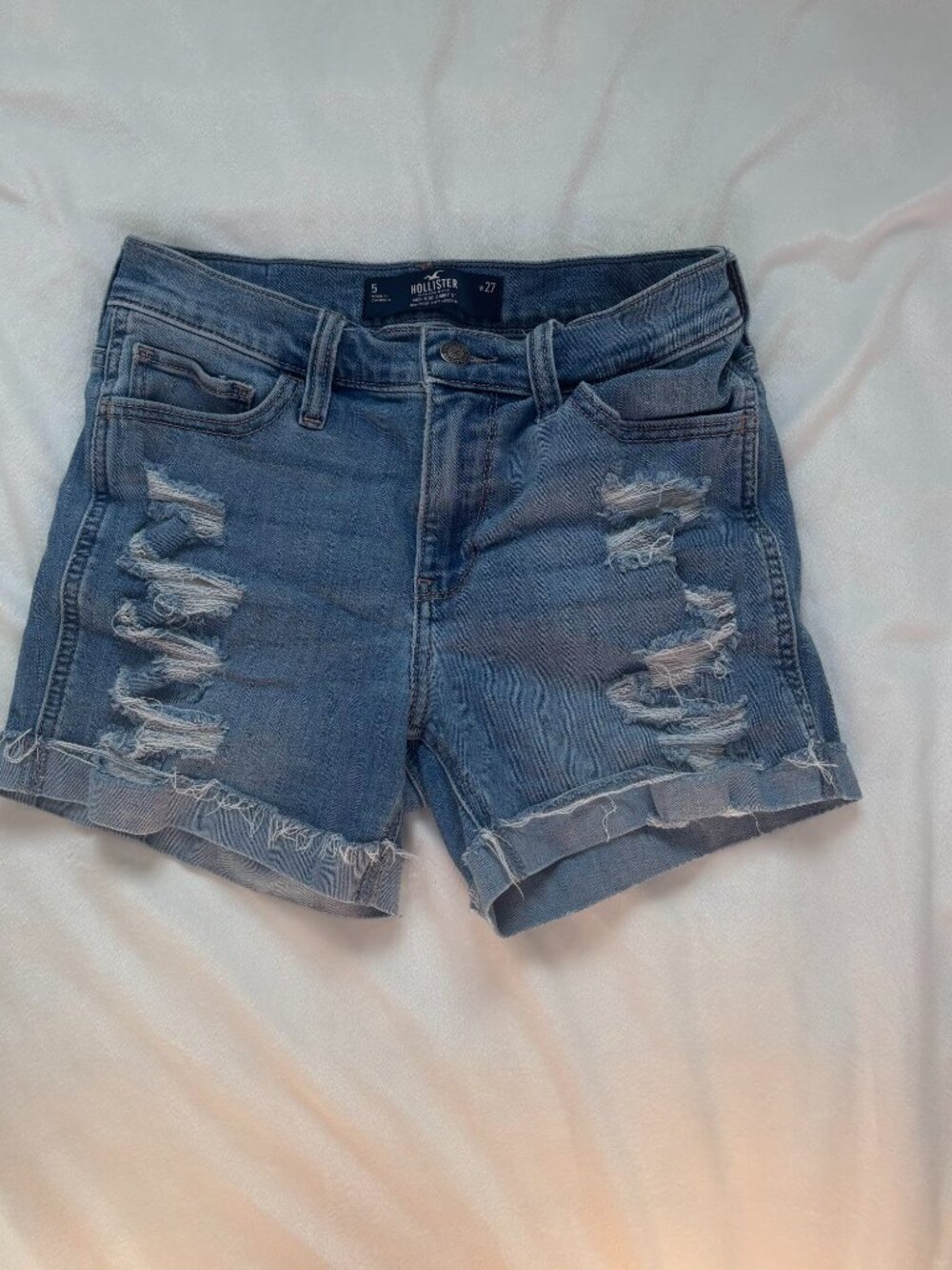 Hollister Distressed Jean Shorts Size 5